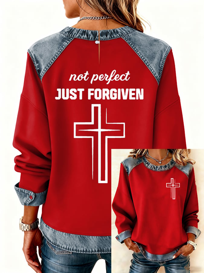 Women's Casual Faith Print Sweatshirt
