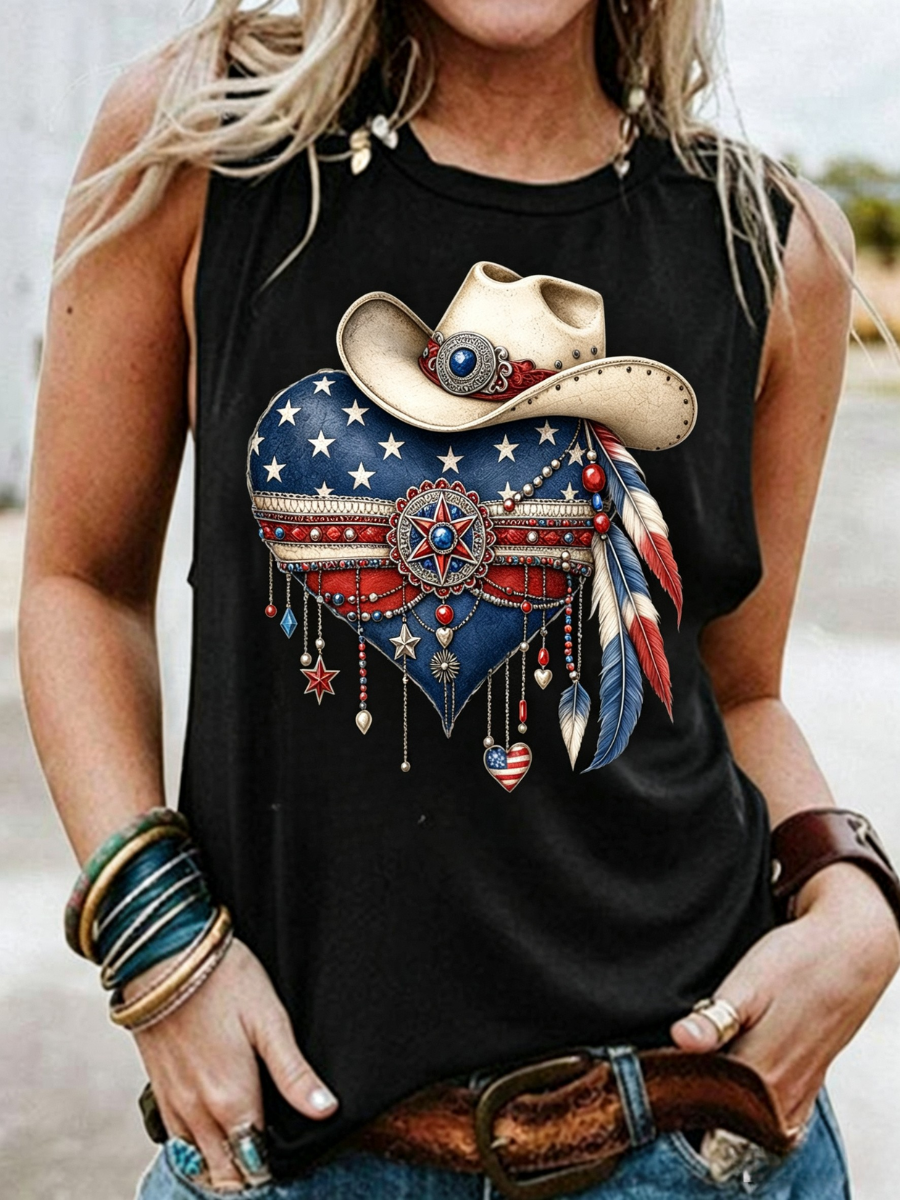 Women's 250th Anniversary of the USA Creative Printed Vest