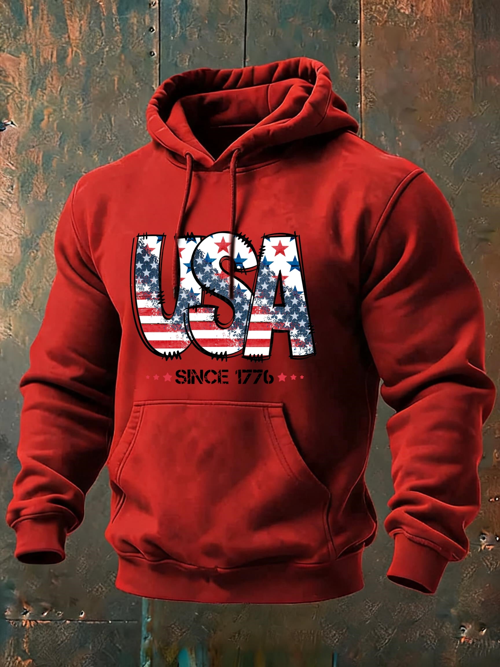 USA Printed Classic Cotton Hoodie