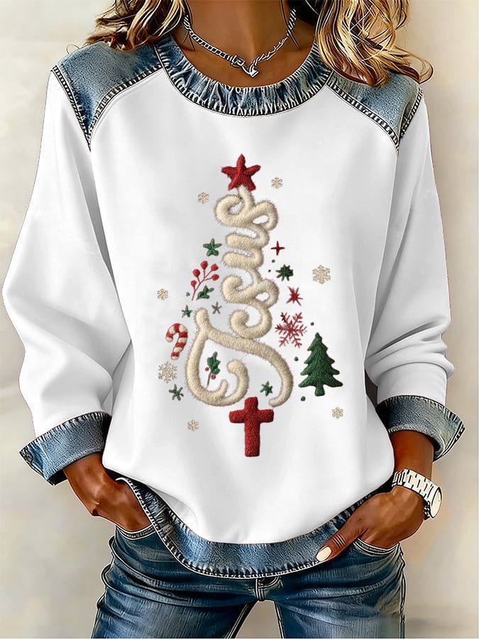 Women's Christmas Faith Print Top