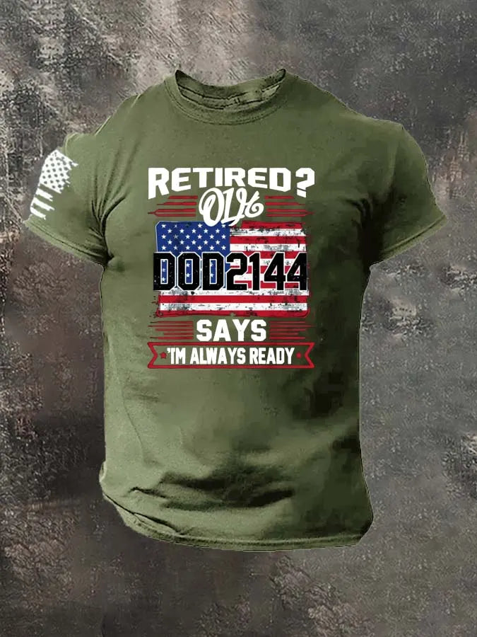 Retired Oil DOD2144 Says I'm  Always Read   Pattern 100% Cotton T-Shirt