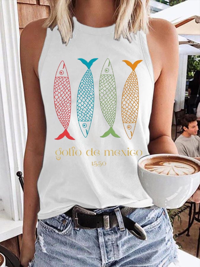 Women's Gulf of Mexico Est 1550 Print Vest