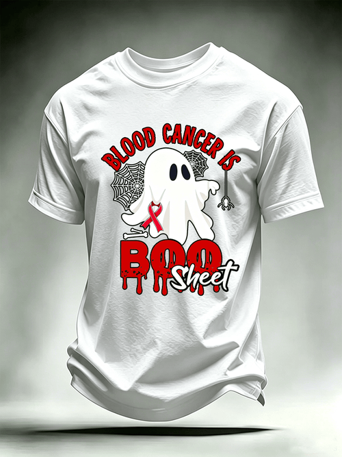 Men's BLOOD CANCER IS BOO SHEET Print T-Shirt