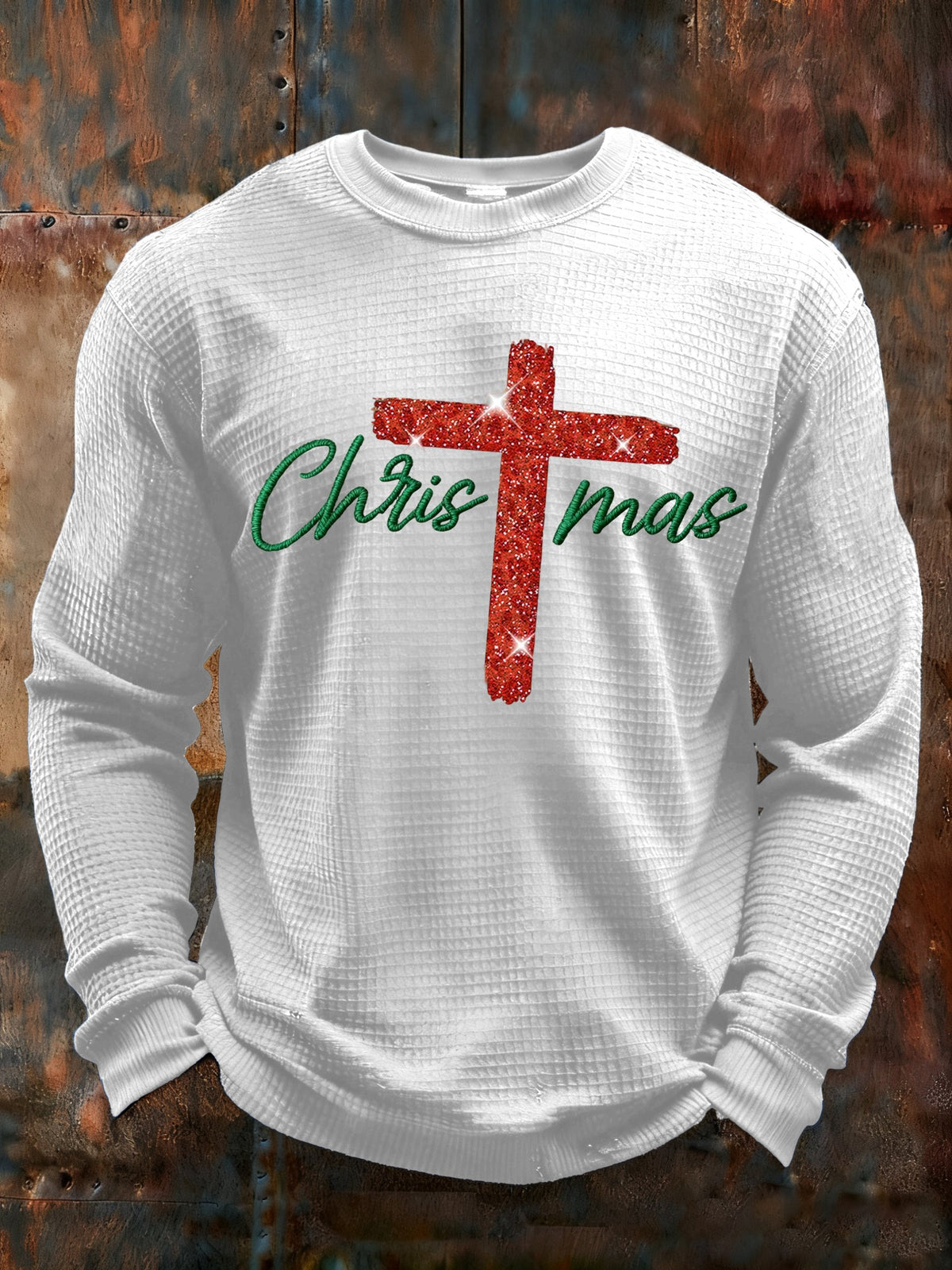 Men's Merry Christmas Printed Casual Long-Sleeved Top