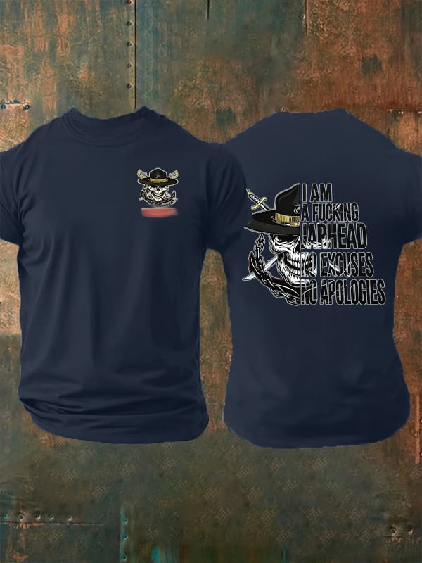 Men's  Pirate Skull Print T-Shirt