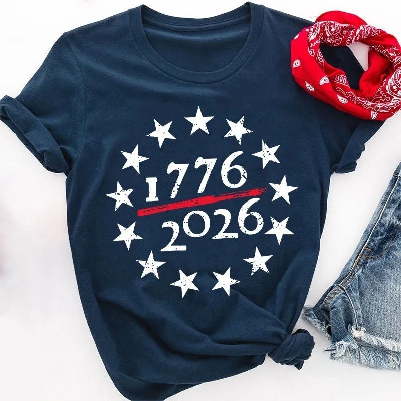 USA 250th Anniversary Cotton T-Shirt