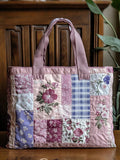 Women's Purple Floral Print Handbag