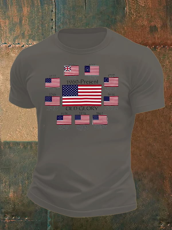 Men's  OLD GLORY Print T-Shirt