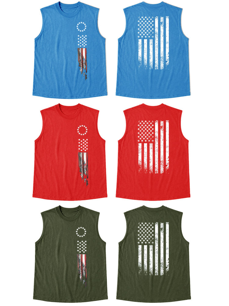 250Th Anniversary Pattern Round Neck 100% Cotton Tank Top