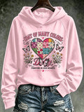 Retro Coat Of Many Colors Forever In Our Hearts Print Hoodie