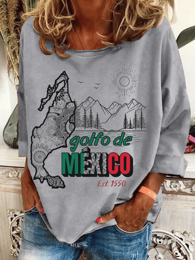 Women's Gulf of Mexico Print Casual Sweatshirt