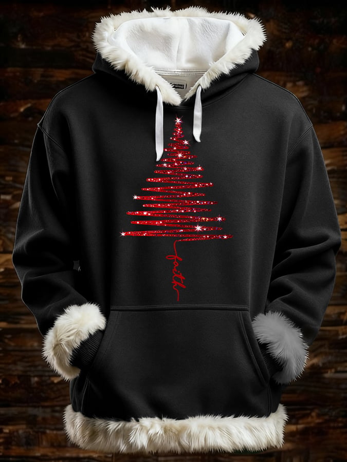 Men's Christmas Tree Pattern Hoodie