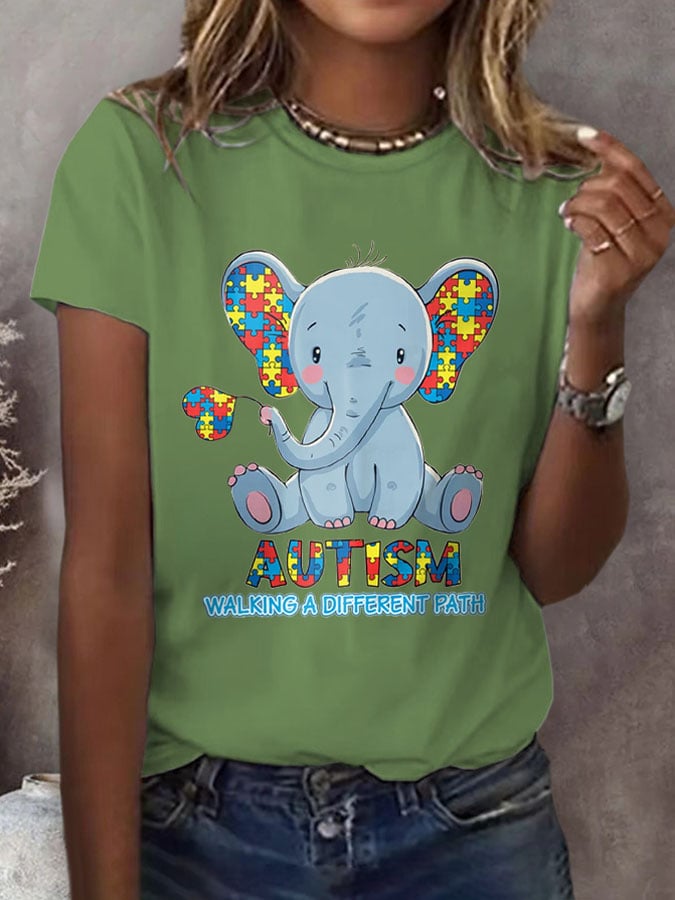 Women's Autism Print T-Shirt