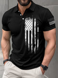 Men's USA America Flag Independence Day  Polo Shirt