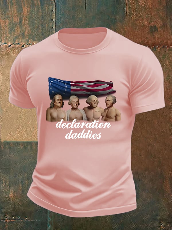 Men's  declaration Round-neck Printed T-Shirt