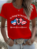 Women's On Fridays We Wear RED Print T-shirt