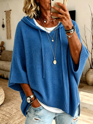 Women'S Knitted Sweater Oversized Hoodie