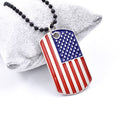 Men's American Flag Independence Day Military Brand Necklace