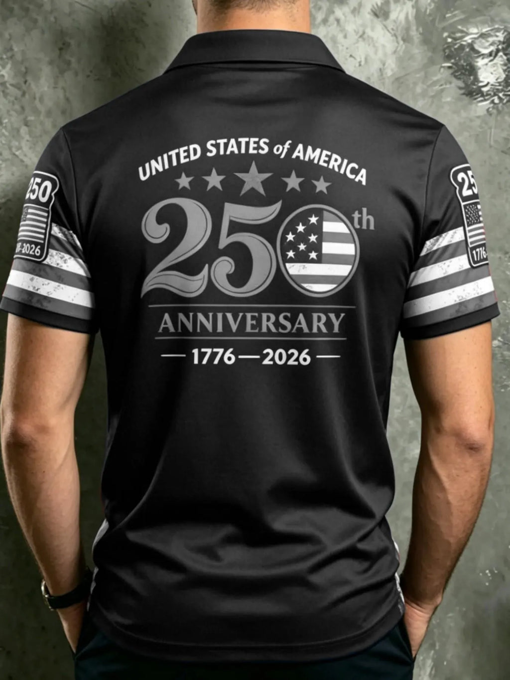 Men's 250th Anniversary American Flag Polo Shirt
