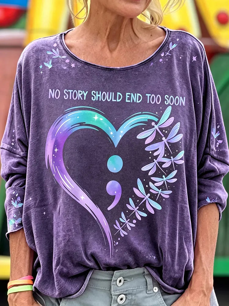 No Story Should End Too Soon Women's Alzheimer's Awareness Support Pattern T-shirt