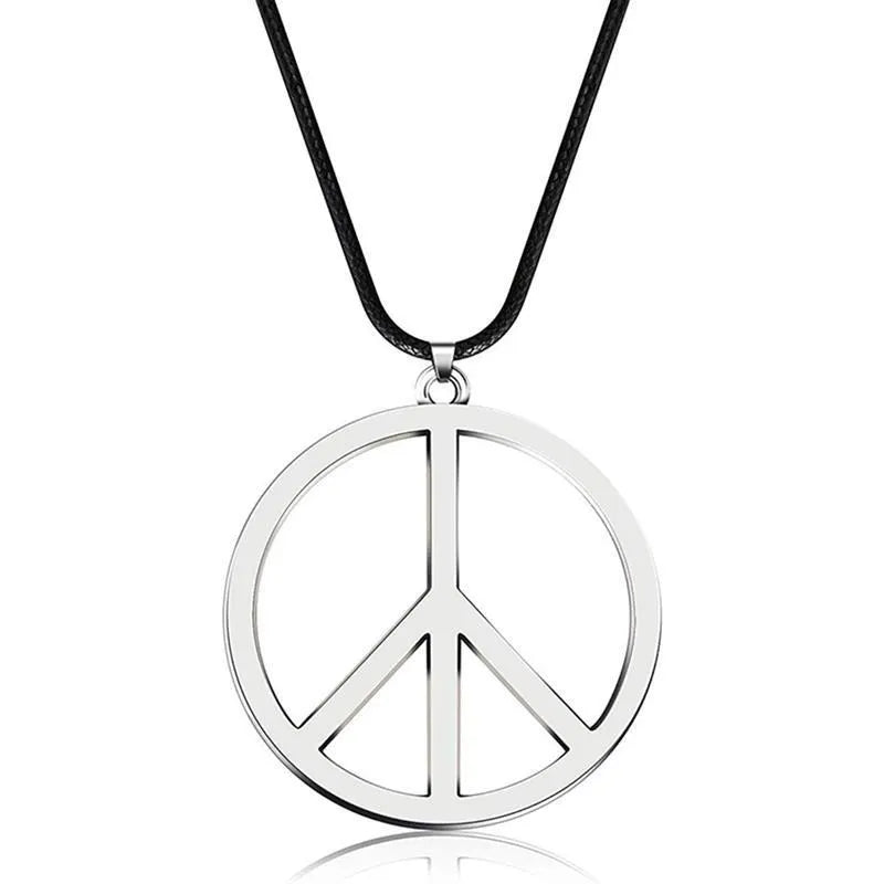 Stainless Steel Colored Peace Pendant