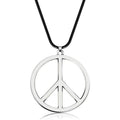 Stainless Steel Colored Peace Pendant
