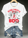Women's BLOOD CANCER IS BOO SHEET Print T-Shirt