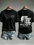 Women's  Vintage Signature Graphic Memorial Print T-Shirt
