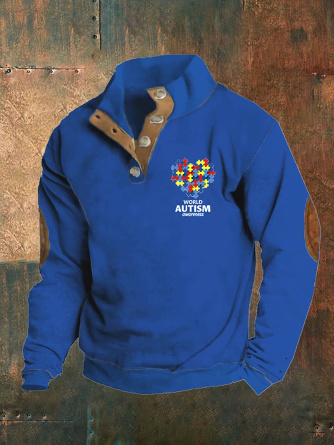 Men'S Autism Casual Printed Sweatshirt