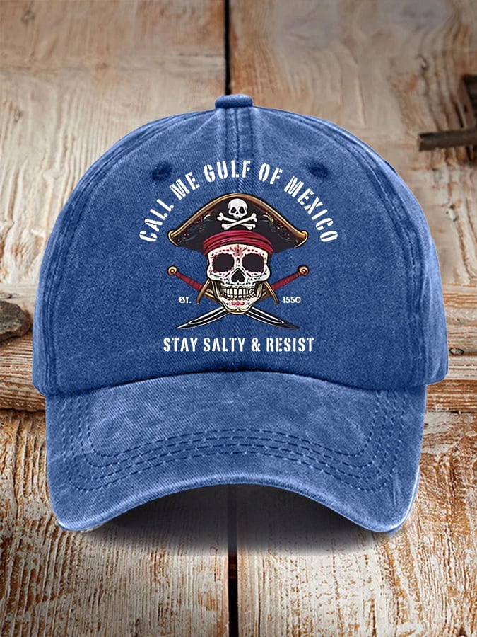Call Me Gulf Of Mexico Print Baseball Cap