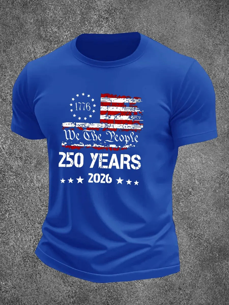 We The People 250 Years  2026 Pattern 100% Cotton T-Shirt