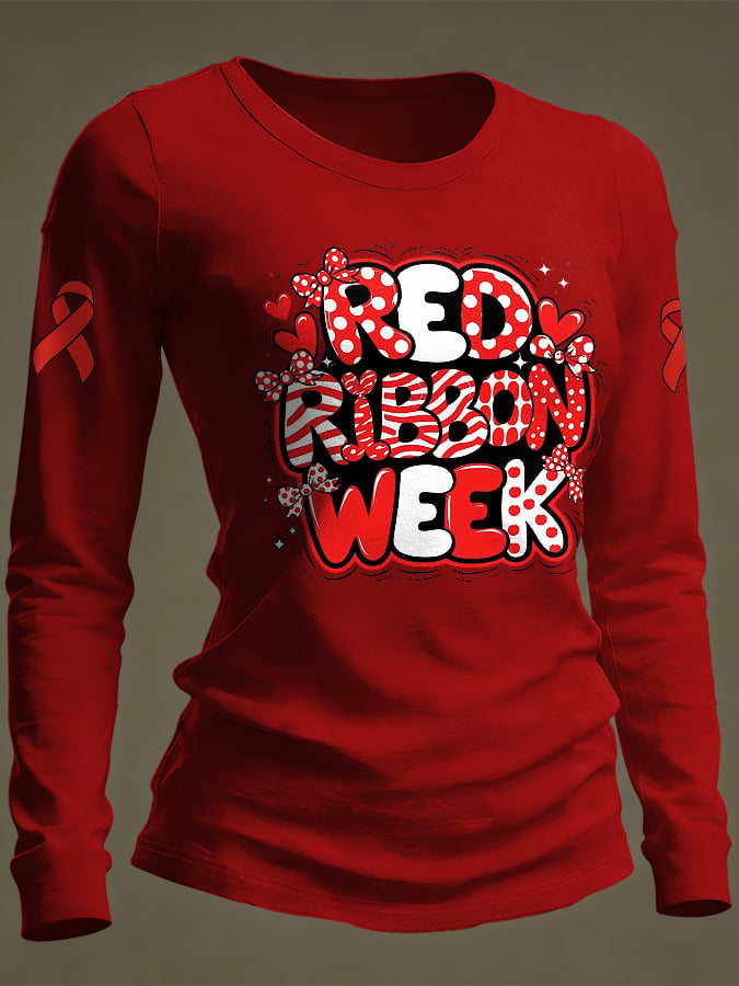 Women's Casual Print Long-Sleeve T-Shirt