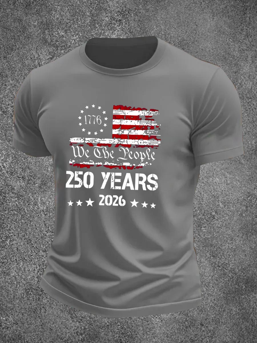 We The People 250 Years  2026 Pattern 100% Cotton T-Shirt