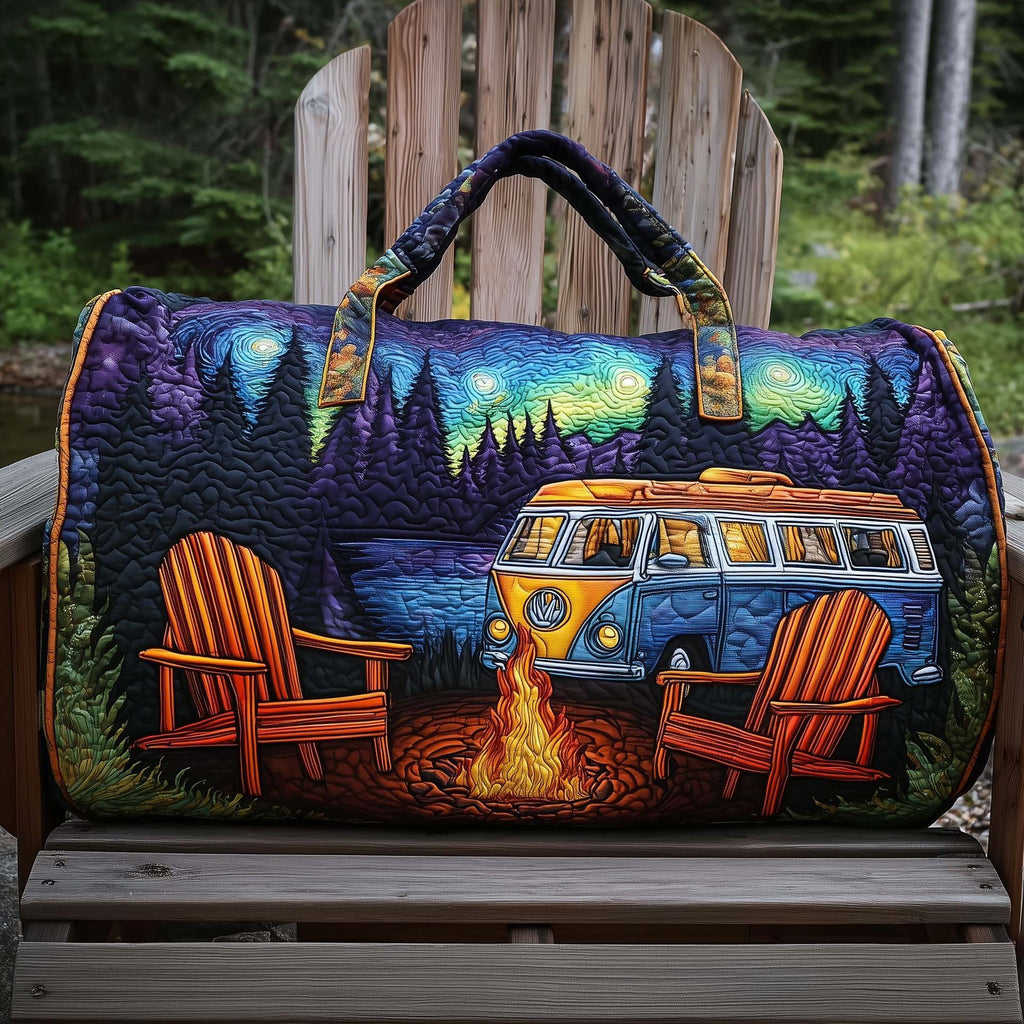 Hippie Van Quilted Duffle Bag