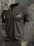 Men's Vintage 100% Pure Cotton Slub Stretch T-Shirt