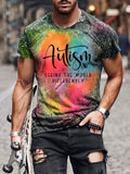 Men's Autism Seeing The World Differently Print Tee