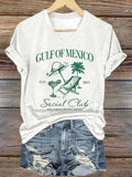 Women's Gulf of Mexico Social Club Stay Salty Resist Often Printed Short-Sleeved T-Shirt