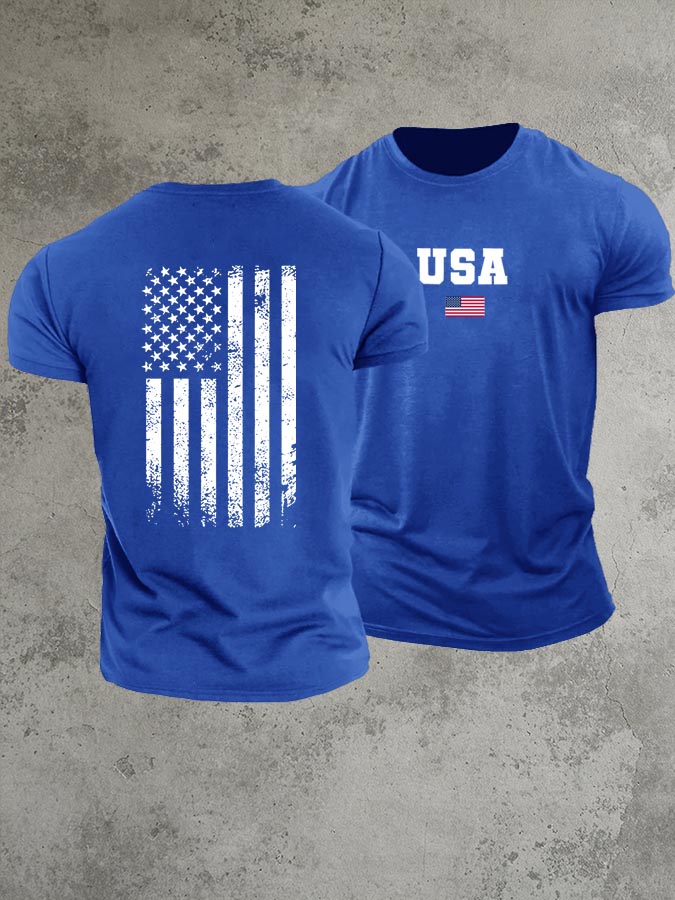 USA 250th Anniversary  Pattern 100% Cotton T-Shirt