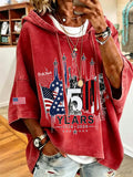 Women'S American Flag Printed Super Large Hoodie