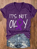Women's Alzheimer's printed T-shirt