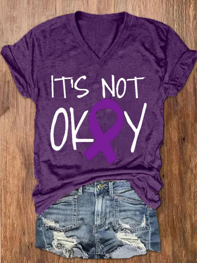 Women's Alzheimer's printed T-shirt