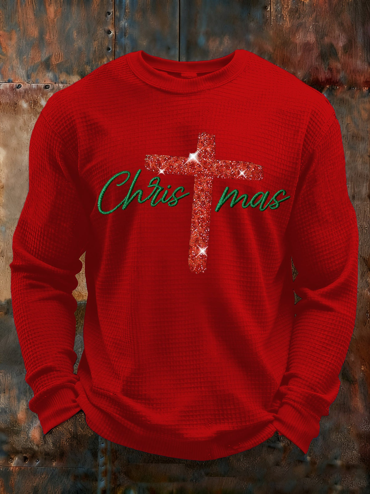 Men's Merry Christmas Printed Casual Long-Sleeved Top