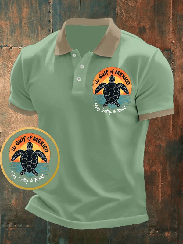 Men's Gulf Of Mexico Printed POLO Shirt
