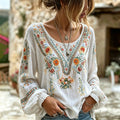 Women's Bohemian Floral Print Casual T-shirt