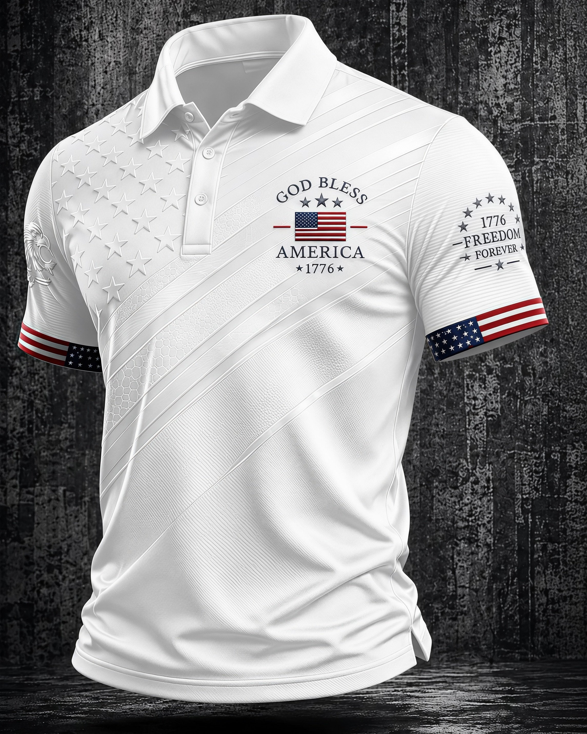 Men's Printed Polo Shirt for USA 250th Anniversary