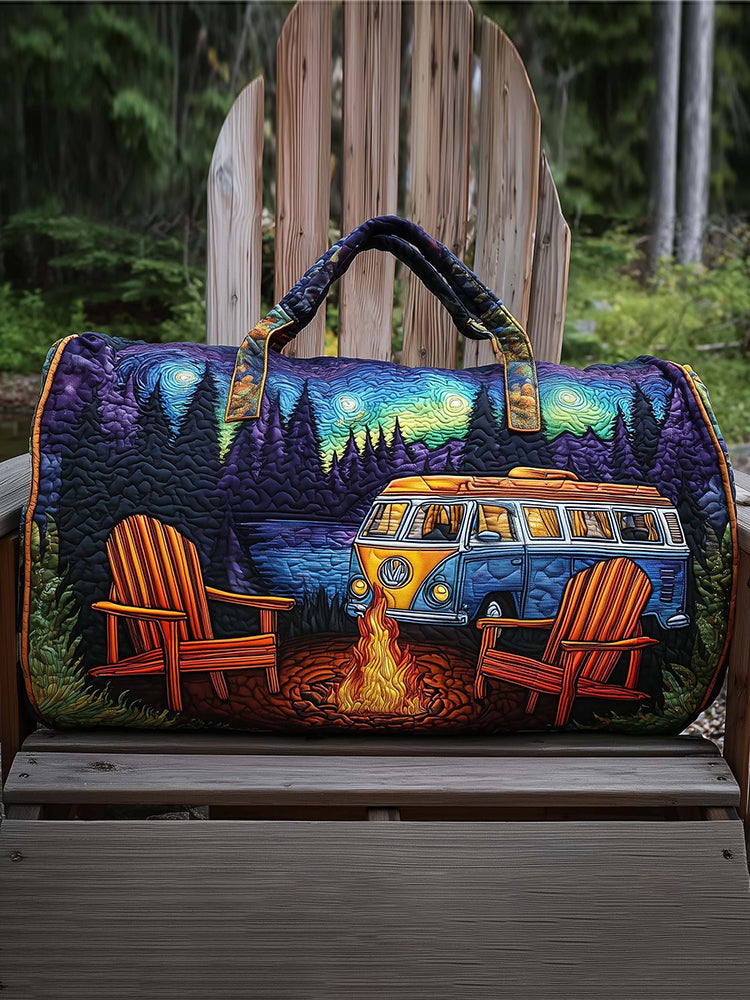 Hippie Van Quilted Duffle Bag