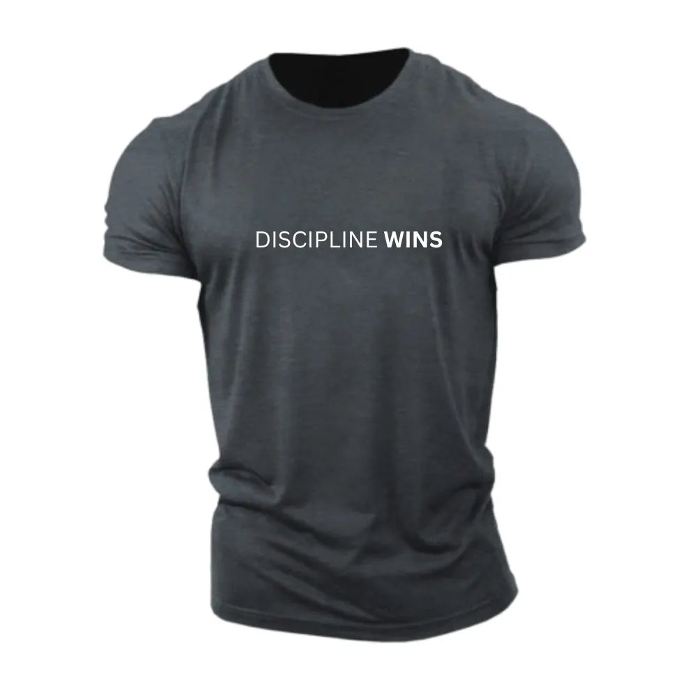 Men'S Discipline Wins Crew Neck Cotton Short-Sleeve T-Shirt