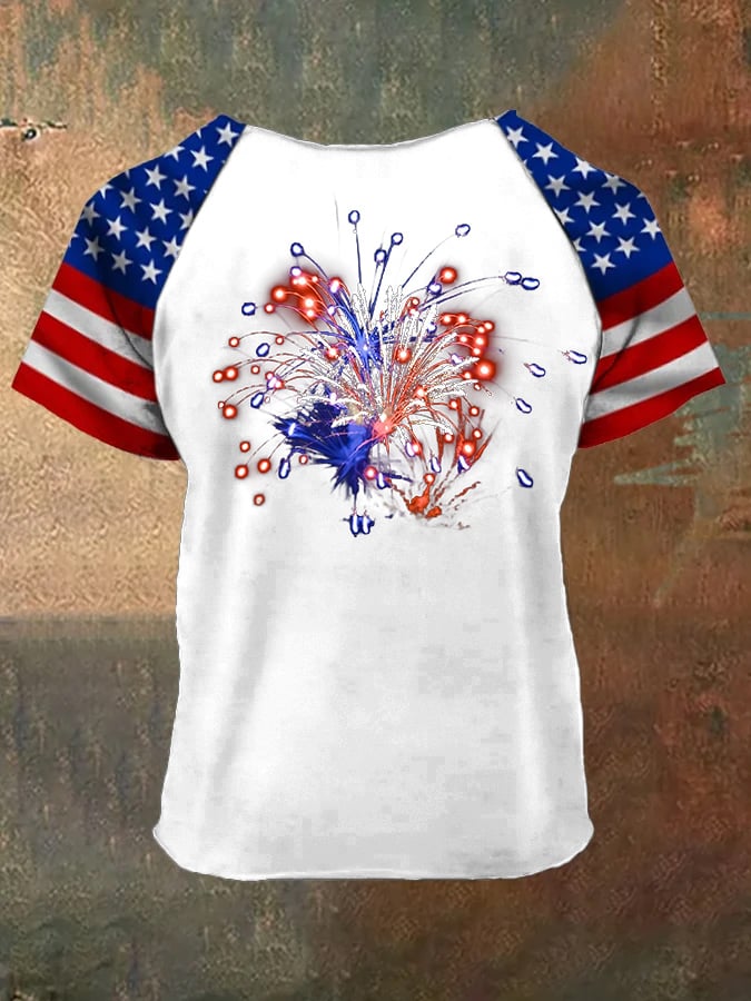 Men's Flag Independence Day Printed T-Shirt