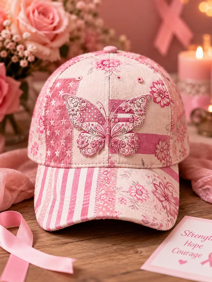 Women'S Breast Cancer Awareness Art Print Cap