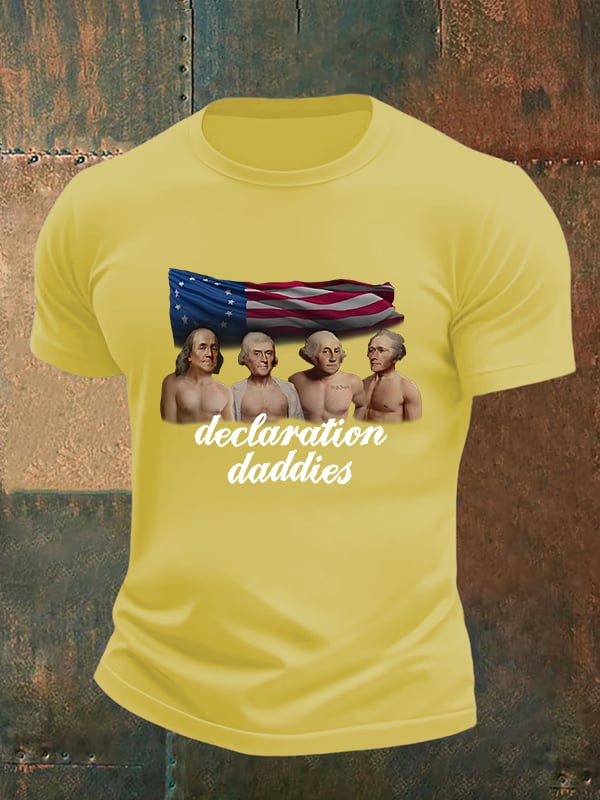 Men's  declaration Round-neck Printed T-Shirt
